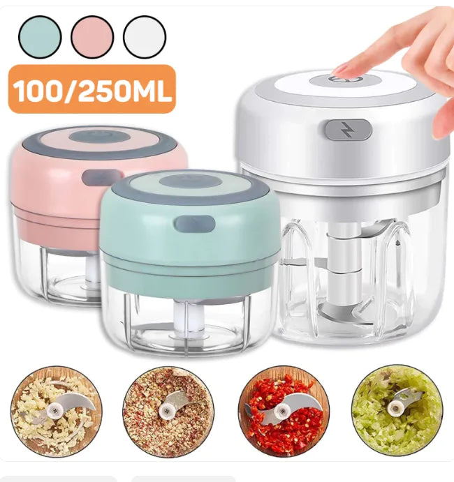 Portable Mini Electric Garlic Chopper & Food Processor