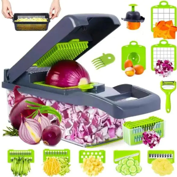 Professional 14-in-1 Multifunctional Vegetable Chopper & Slicer