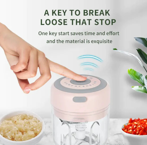 Portable Mini Electric Garlic Chopper & Food Processor